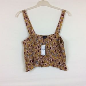 American Eagle Women's Halter Flower Pattern Tank